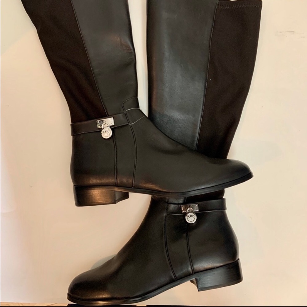 Michael Kors Tall Black Leather Boots